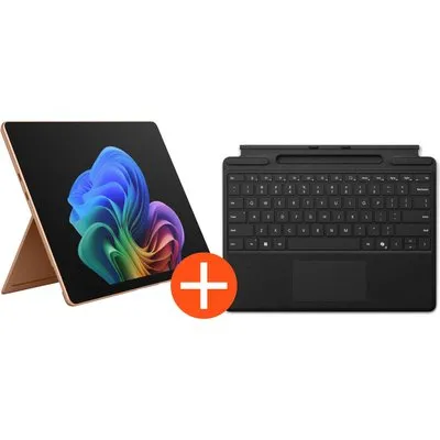 Microsoft Surface Pro 13" (12. Edition) Touch Dune Snapdragon X2 Plus 16GB/512GB SSD Win11 EP2-73307 inkl. MS Pro Keyboard mit Stiftaufbewahrung schwarz