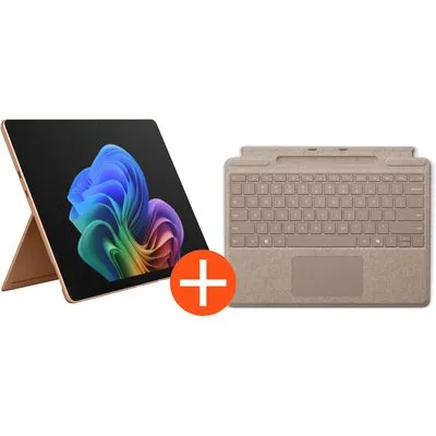 Microsoft Surface Pro 13" (12. Edition) Touch Dune Snapdragon X2 Plus 16GB/512GB SSD Win11 EP2-73307 inkl. MS Pro Keyboard mit Stiftaufbewahrung Sand
