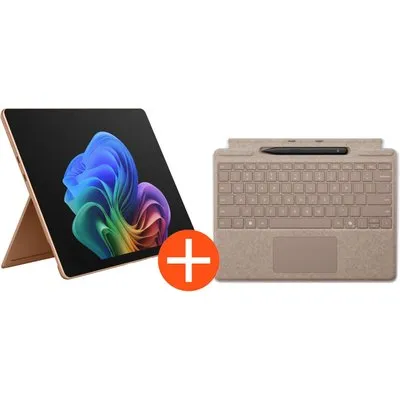 Microsoft Surface Pro 13" (12. Edition) Touch Dune Snapdragon X2 Elite 16GB/512GB SSD Win11 EP2-65180 inkl. MS Pro Keyboard mit Slim Pen Sand