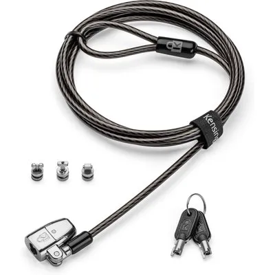 Kensington Lock ClickSafe 2.0 Universelles 3-in-1 Laptopschloss (Master Keyed FT)