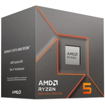 AMD Ryzen™ 5 8400F 6-Kern CPU, Sockel AM5, Boxed (mit Wraith Stealth Kühler)