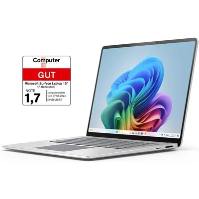 Surface Laptop (7.Edition) Copilot+PC 15" QHD Touch Platin Snapdragon® X Elite 16GB/512GB SSD Win11 ZHH-00005