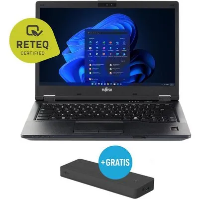 Refurbished: Fujitsu Lifebook E548 14" FHD Core i5-8350U 8GB/256GB Win11 Pro inkl. Dockingstation FTS USB-C Port Repl. 2 90W