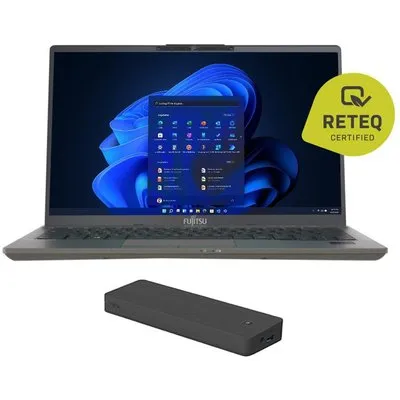 Refurbished: Fujitsu Lifebook U7411 14" FHD Core i7-1185G7 16GB/512GB Win11 Pro inkl. Dockingstation