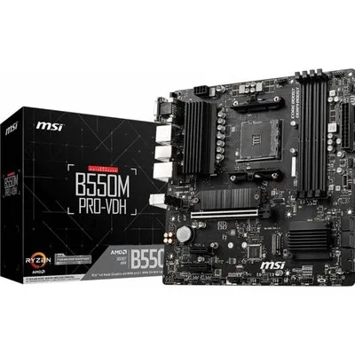 MSI B550M PRO-VDH mATX Mainboard Sockel AM4 M.2/DP/VGA/HDMI/LAN