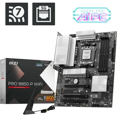MSI PRO B850-P WIFI Mainboard AM5 M.2/WIFI7/BT/HDMI/USB-C