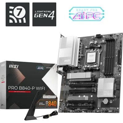 MSI PRO B840-P WIFI Mainboard AM5 M.2/WIFI7/BT/HDMI/USB-C