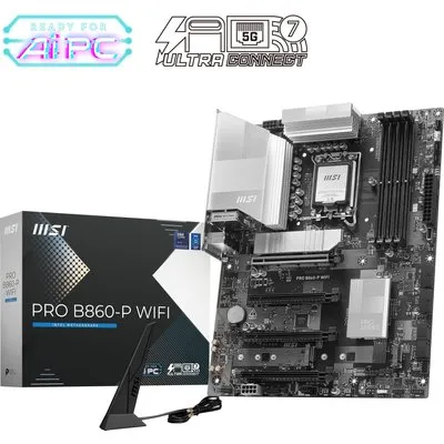 MSI PRO B860-P WIFI Mainboard 1851 M.2/WIFI7/BT/HDMI/DP/TB4/USB-C