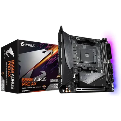 AMD B550 Mini-ITX AORUS Motherboard with Direct 8 Phases Digital VRM, Advanced