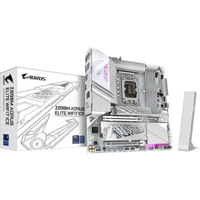 GIGABYTE Z890M A ELITE WIFI7 ICE mATX Mainboard Sockel 1851 TB4/DP/HDMI/WIFI7
