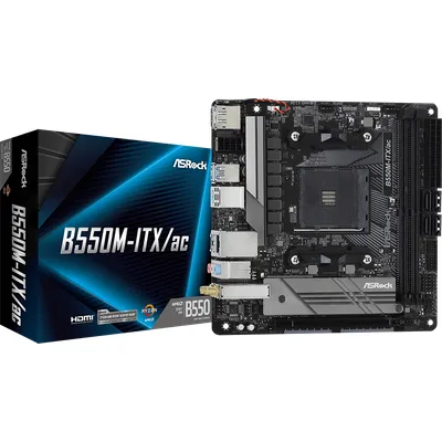 ASRock B550M-ITX/ac Mini-ITX Mainboard AM4 M.2/HDMI/DP/USB3.2(Gen2)WIFI/BT