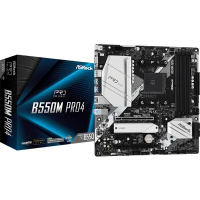 ASRock B550M Pro4 mATX Mainboard  Sockel AM4 M.2/HDMI/DP/VGA/USB3.2(Gen2)