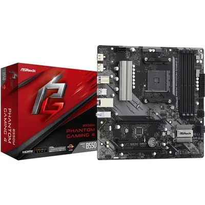 ASRock B550M Phantom Gaming 4 Mainboard Sockel AM4/HDMI/DP