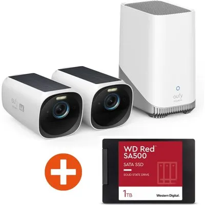 eufyCam 3 Überwachungskamera 4K 2+1 Solar Outdoor lokaler Speicher + 1TB SSD