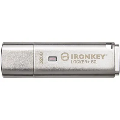 Kingston 32 GB IronKey Locker+ 50 Verschlüsselter USB-Stick Metall USB 3.2 Gen1