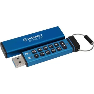 Kingston IronKey Keypad 200 Verschlüsselter USB-Stick 128GB USB 3.2 Gen1 Typ A