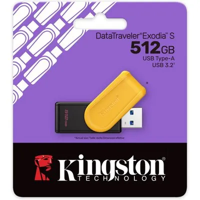 Kingston 512 GB DataTraveler Exodia 3.2 Gen1 USB-Stick Schwarz/Gelb