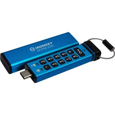 Kingston IronKey Keypad 200 Verschlüsselter USB-Stick 512GB USB 3.2 Gen1 Typ C
