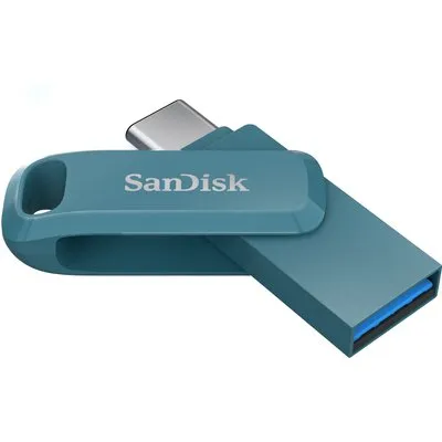 SanDisk Ultra Dual Drive Go 256 GB USB 3.1 Type-C / USB-A Stick Navagio Bay Blau