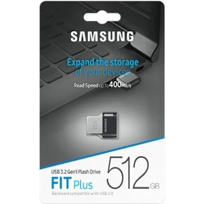 Samsung FIT Plus USB-Stick Typ-A, 512 GB mit Schlüsselring grau