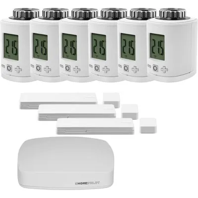 Homepilot Starter Set Smarte Heizung • 6 Thermostate • 3 Tür-/Fensterkontakte