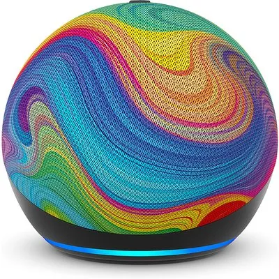 Amazon Echo Dot Kids (2025) - Regenbogenwirbel, WLAN- und Bluetooth-Lautsprecher mit Alexa