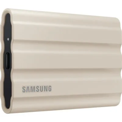 Samsung Portable SSD T7 Shield 2 TB USB-C 3.1 (10Gb/​s) Beige externe Festplatte SSD