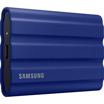 Samsung Portable SSD T7 Shield 2 TB USB-C 3.1 (10Gb/​s) Blau externe Festplatte SSD