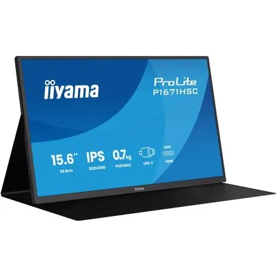 iiyama ProLite P1671HSC-B1 39,5cm (15,6") FHD IPS LED-Monitor Mini-HDMI/USB-C