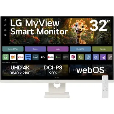 LG Smart Monitor 32U850SA-W 31.5 Zoll 4K (UHD) IPS 16:9 60 Hz Smart Monitor HDMI/DP PD65W