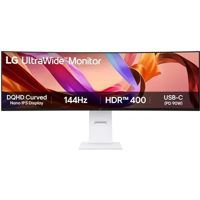 LG UltraWide 49U950A-W 49 Zoll DQHD Curved Nano IPS LED 32:9 144 Hz Office Monitor