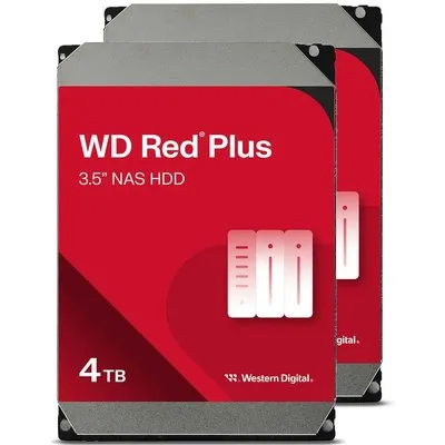 WD Red Plus 2er Set WD40EFZZ NAS HDD 8TB - 2x 4TB 5400 rpm 128 MB 3,5 Zoll SATA 6 Gbit/s CMR