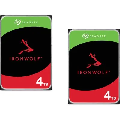Seagate 2er Set IronWolf NAS HDD ST4000VN006 8TB - 2x4 TB 3,5 Zoll SATA 6 Gbit/s CMR