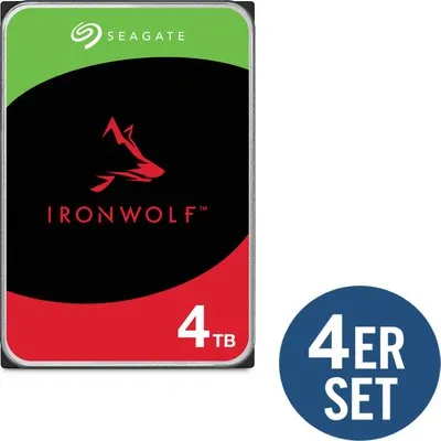 Seagate 4er Set IronWolf NAS HDD ST4000VN006 16TB - 4x4 TB 3,5 Zoll SATA 6 Gbit/s CMR