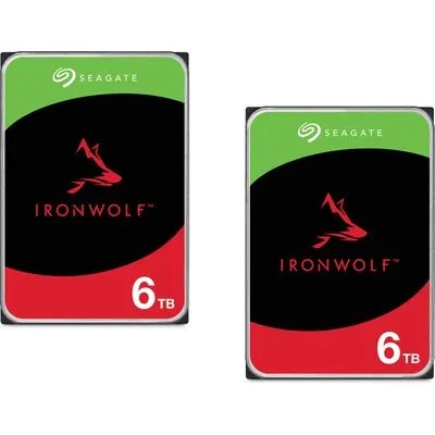Seagate 2er Set IronWolf NAS HDD ST6000VN006 12TB - 2x6 TB 3,5 Zoll SATA 6 Gbit/s CMR
