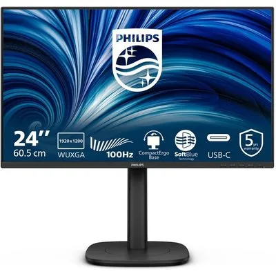 Philips 24B2N3200D 24.1 Zoll WUXGA IPS Office Monitor 16:10 100 Hz DP/HDMI/VGA/USB-C