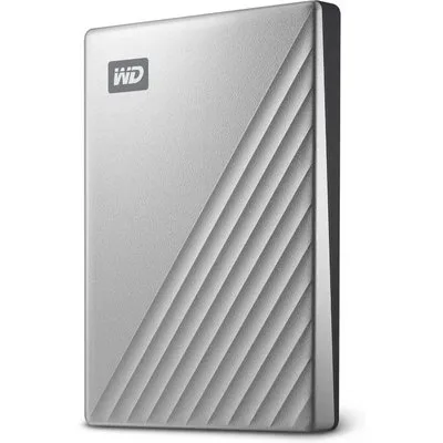 WD My Passport Ultra 2 TB 2.5 Zoll USB-C 3.0 (5Gb/​s) Silber externe Festplatte HDD