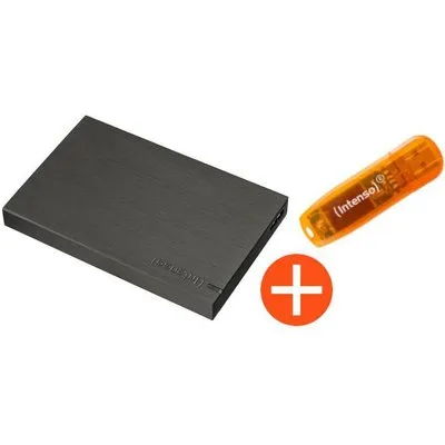 Intenso Memory Board 2 TB externe Festplatte Bundle mit Rainbow Line 64GB USB Stick