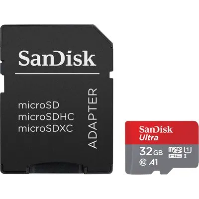 SanDisk Ultra 32 GB microSDHC Speicherkarte Kit 2020 (98 MB/s, Class 10, U1, A1)