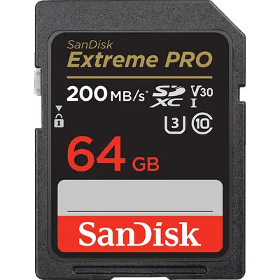 SanDisk Extreme Pro 64 GB SDXC UHS-I-Speicherkarte (2022) bis 200 MB/s