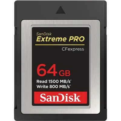 SanDisk Extreme Pro 64 GB CFexpress Typ B Speicherkarte bis zu 1500 MB/s
