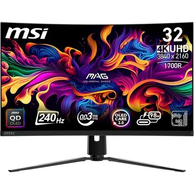 MSI MPG 321CURXDE 31.5 Zoll 4K (UHD) Curved QD-OLED 16:9 240 Hz Gaming Monitor