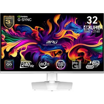 MSI MPG 321URXWDE QD-OLED 32 Zoll 4K (UHD) QD-OLED Gaming Monitor 240Hz 16:9 DP/HDMI/USB-C PD90W