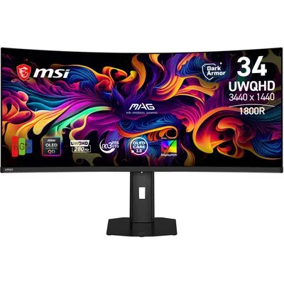 MSI MAG 341CQPDE QD-OLED X28 34 Zoll UWQHD OLED Curved Gaming Monitor 280 Hz 21:9 DP/HDMI/USB-C