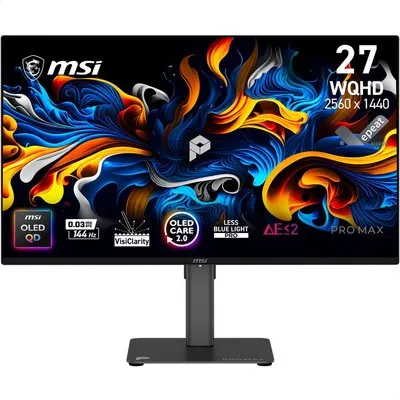 MSI PRO MAX 271QPX14G 2K 26.5 Zoll WQHD QD-OLED Panel 16:9 144 Hz Gaming Monitor
