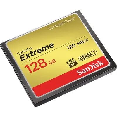 SanDisk Extreme 128 GB CompactFlash Speicherkarte bis zu 120 MB/s