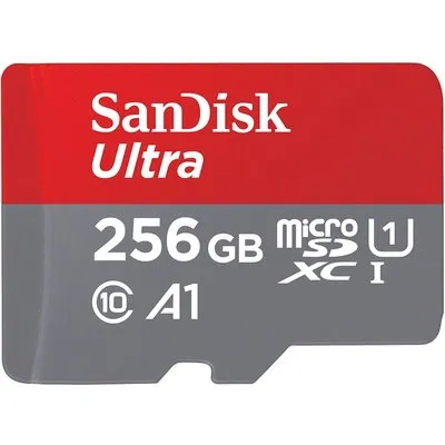 SanDisk Ultra 256 GB microSDXC Speicherkarte Kit (2022) bis 150 MB/s C10, U1, A1
