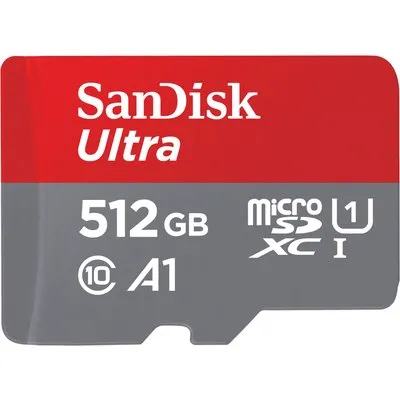 SanDisk Ultra 512 GB microSDXC Speicherkarte Kit (2022) bis 150 MB/s C10, U1, A1