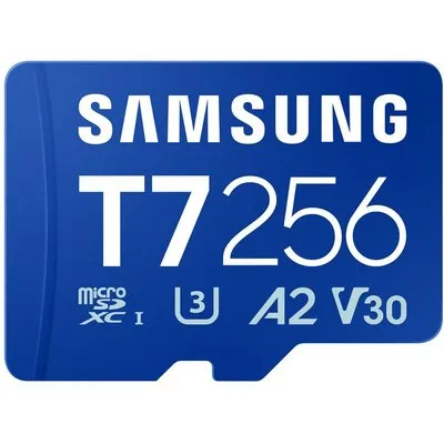 Samsung T7 microSDXC Speicherkarte 256GB (170 MB/s, Class 10, V30, U3)