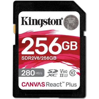 Kingston Canvas React Plus V60 256GB SDXC Speicherkarte 4K-UHS-II